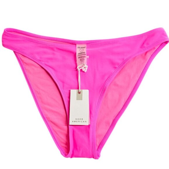 Good American Better Bikini Bottom, Pink Glow, Swimwear, Swimsuit, Size 3 / L - Picture 1 of 7